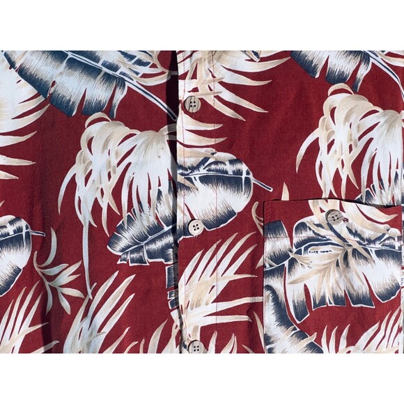 KNIGHTSBRIDGE Men's Short Sleeve Button Down Floral Hawaiian Shirt Large - Picture 3 of 6